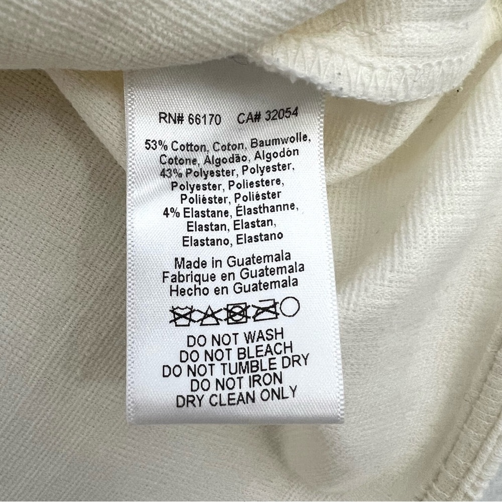 Anthropologie Current Air Cream Textured Peasant Puff Sleeve Top - Picture 6 of 10